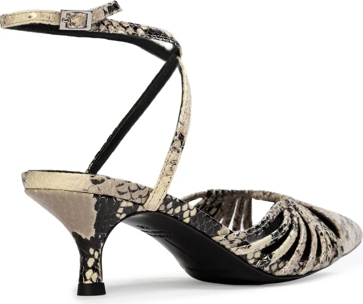 Grazia 50 Ankle Strap Pointed Toe Kitten Heel Pump - Image 3