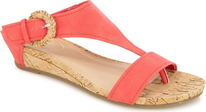 Great Buckle Wedge Sandal