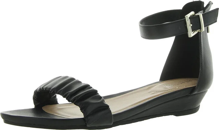 Great Scrunch Womens Square Open Toe Casual Slingback Sandals