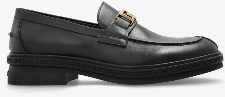 Greca Border Leather Loafers