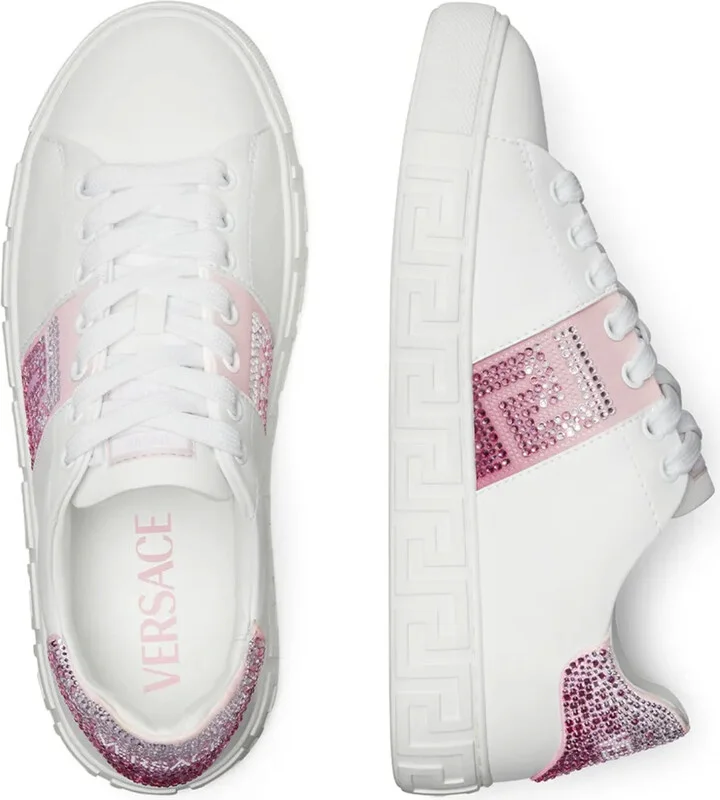 Greca crystal-embellished sneakers - Image 3