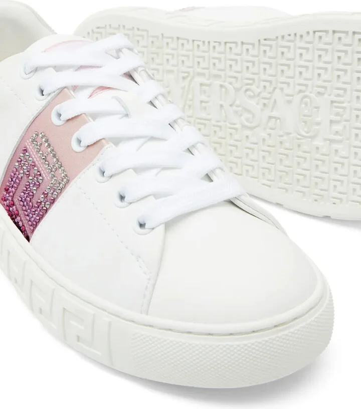 Greca crystal-embellished sneakers - Image 4