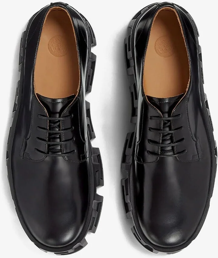 Greca Labyrinth Lace-Up Derby Shoes - Image 2