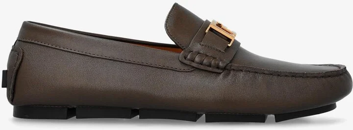 Greca Leather Loafers