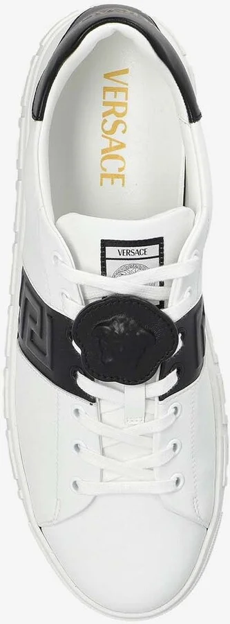 Greca Leather Low-Top Sneakers - Image 3