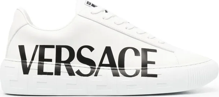Greca logo-print low-top sneakers