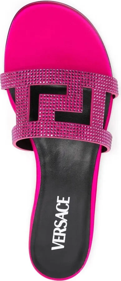 Greca Maze crystal flat sandals - Image 4