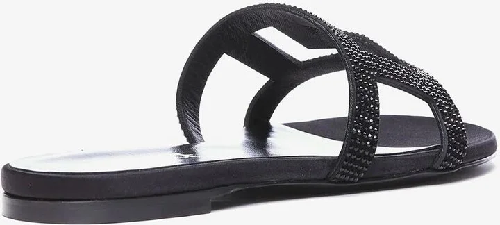 Greca Maze Crystal Flat Sandals - Image 2