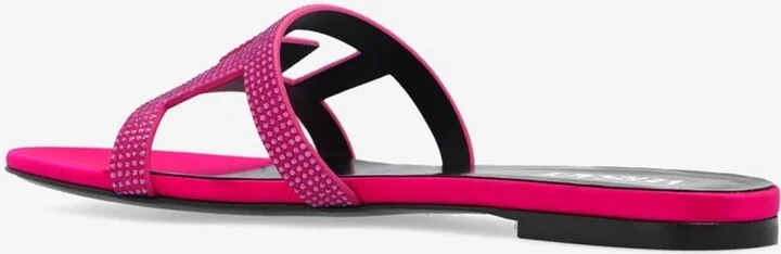 Greca Maze Crystal Flat Sandals - Image 2