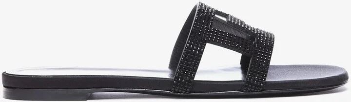 Greca Maze Crystal Flat Sandals