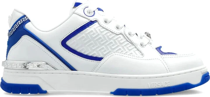 Greca pattern leather sneakers