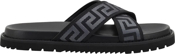 Greca Pattern Sandals
