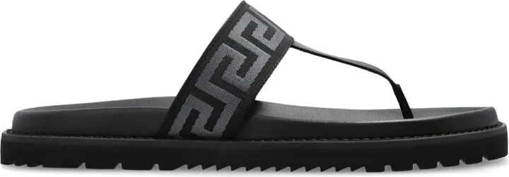 Greca-patterned flip flops