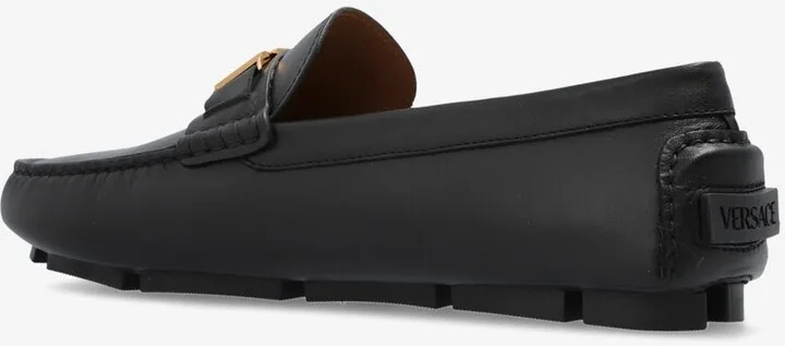 Greca Plaque Leather Loafers - Image 2