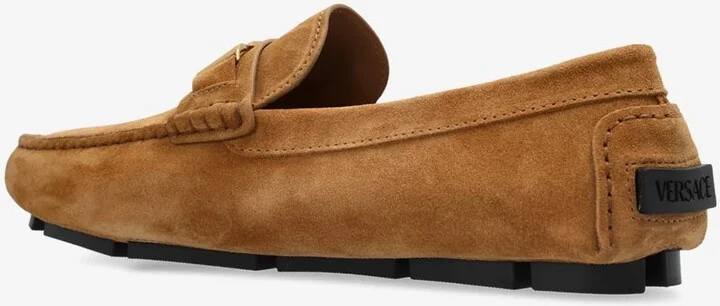 Greca Plaque Suede Loafers - Image 2