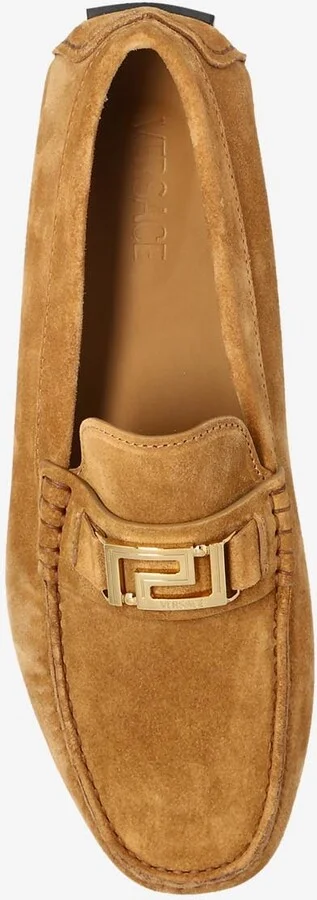Greca Plaque Suede Loafers - Image 3
