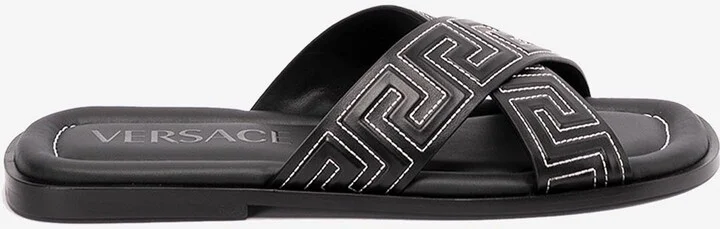 Greca Sandals in Calf Leather