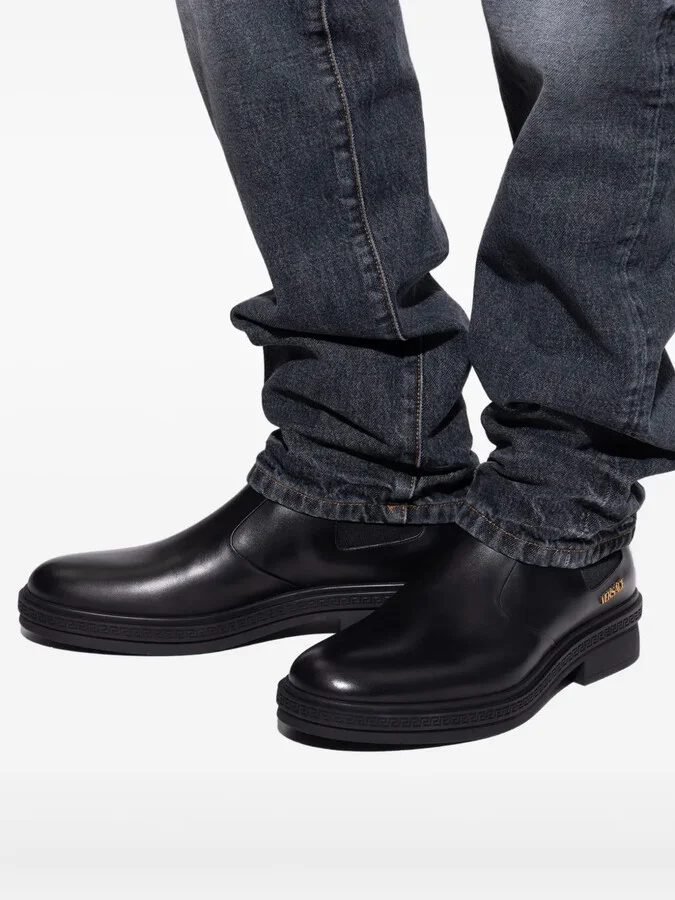 Greca-trim leather Chelsea boots - Image 5