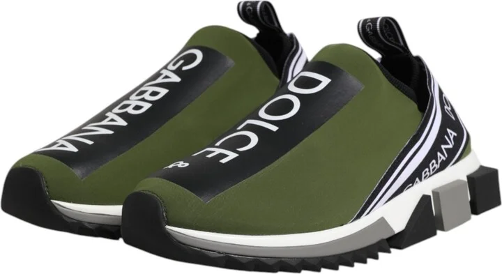 Green Black Slip On Sorrento Sneakers Men's Shoes - Image 4