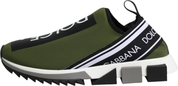 Green Black Slip On Sorrento Sneakers Men's Shoes - Image 6