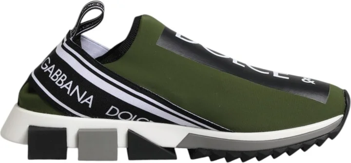 Green Black Slip On Sorrento Sneakers Men's Shoes
