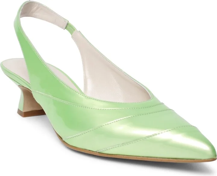 Green Clio Lime Slingback Sandals - Image 2