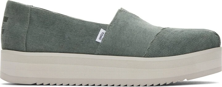 Green Corduroy Midform Espadrille