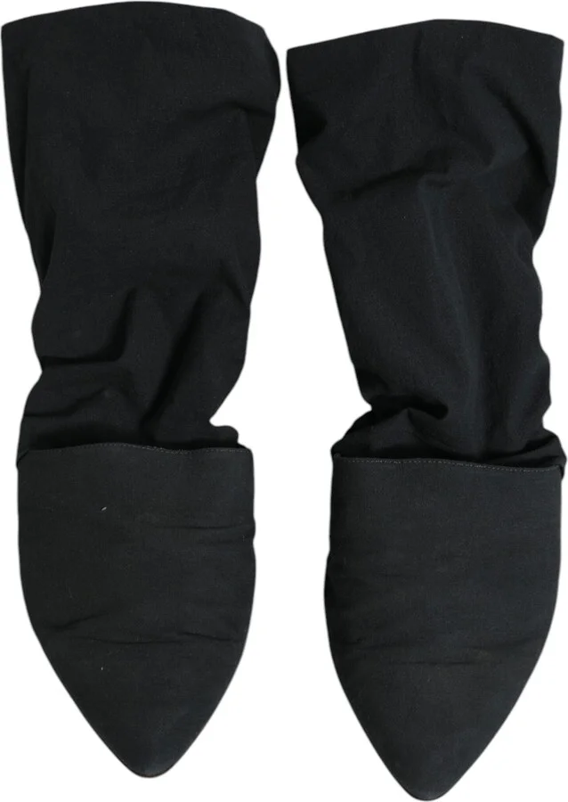 Green Cotton Sock Style Ankle Boots Women's Shoes (Pre-Owned) - Image 3