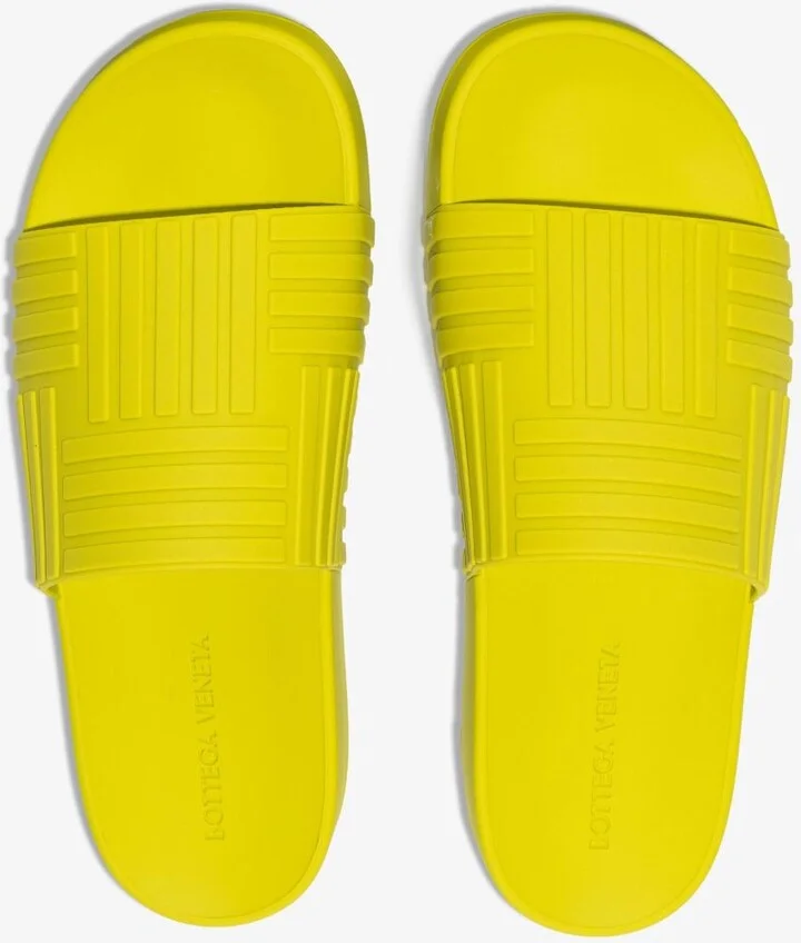 Green Embossed Rubber Slides - Image 4