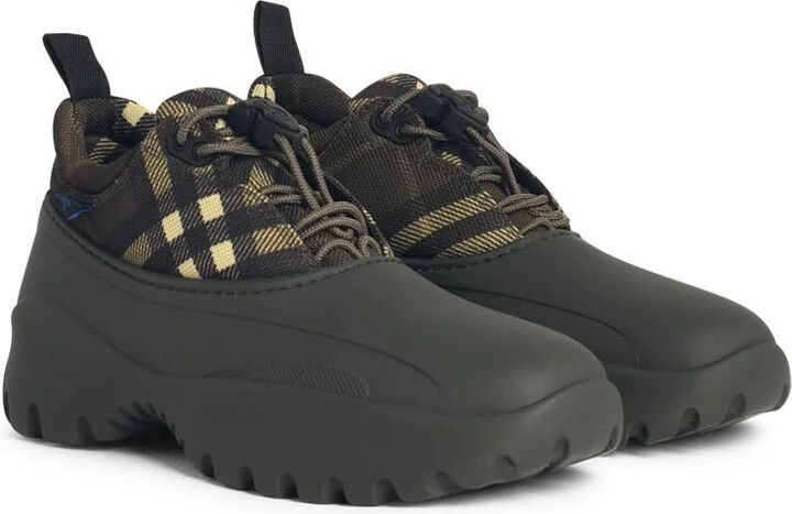 Green Fabric Blend Sneakers - Image 2