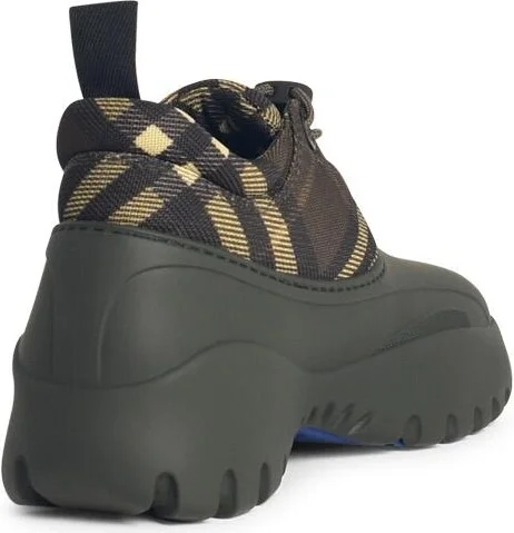 Green Fabric Blend Sneakers - Image 3