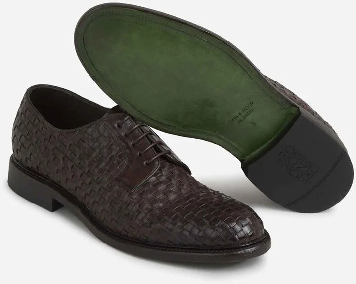 Green George Braided Derby Shoes - Image 4