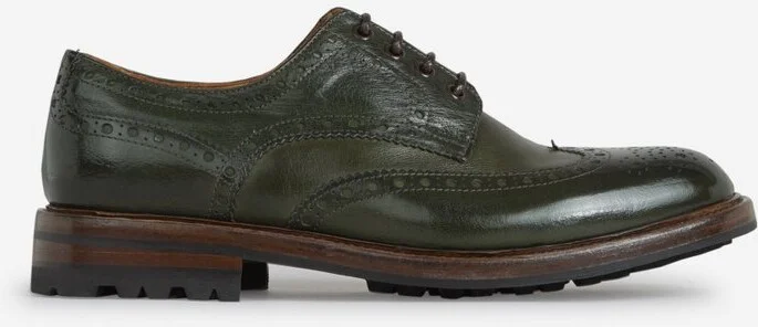 Green George Brogue Lace-Up Shoes