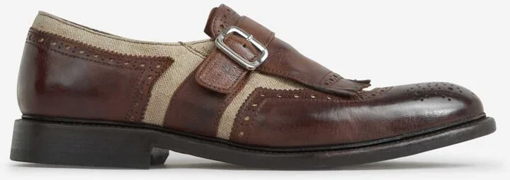 Green George Buckle Fringe Shoes