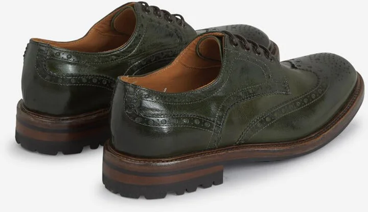 Green George Leather Brogue Shoes - Image 3