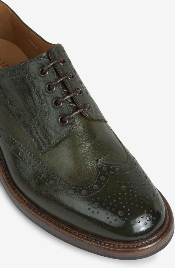 Green George Leather Brogue Shoes - Image 5