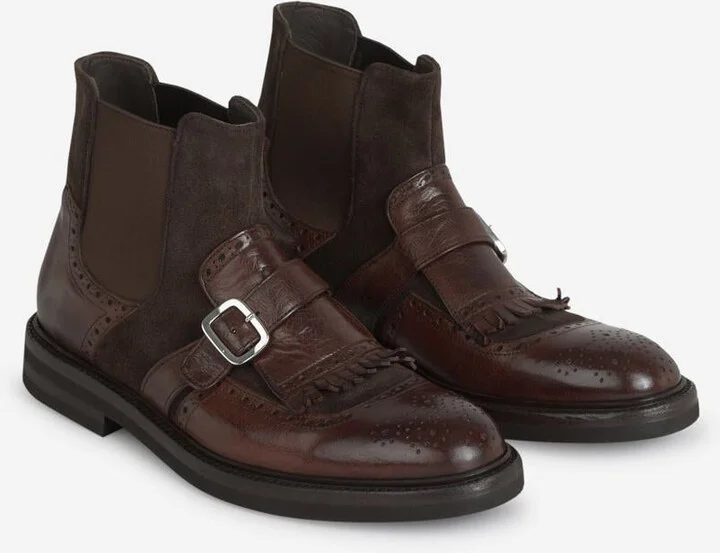 Green George Leather Buckle Ankle Boots - Image 2