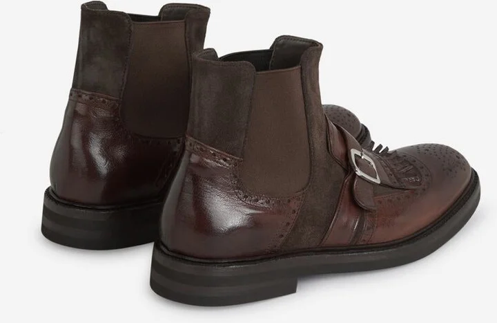 Green George Leather Buckle Ankle Boots - Image 3