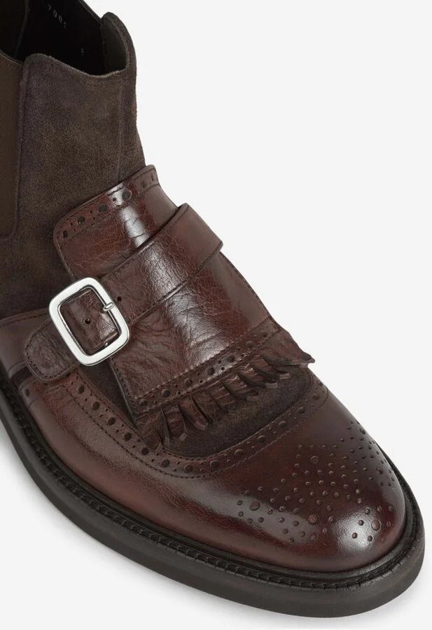 Green George Leather Buckle Ankle Boots - Image 5