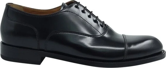 Green George Round Toe Derby Shoes