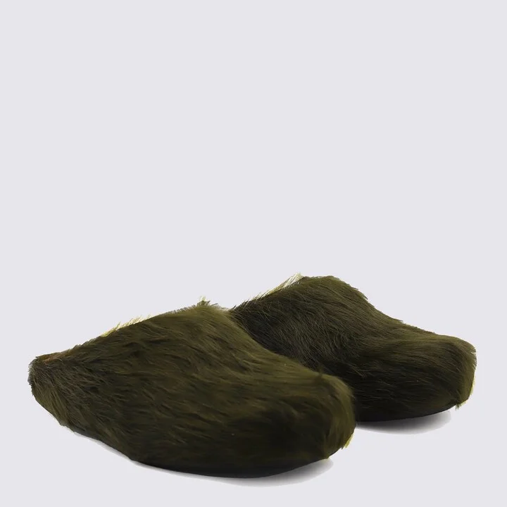 Green Leather Flats - Image 3