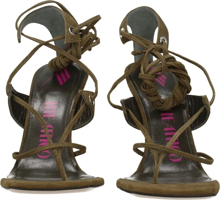 Green Leather Flip-Flop Women's Sandals - Image 3