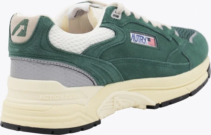 Green Leather Hyperway Sneakers - Image 3