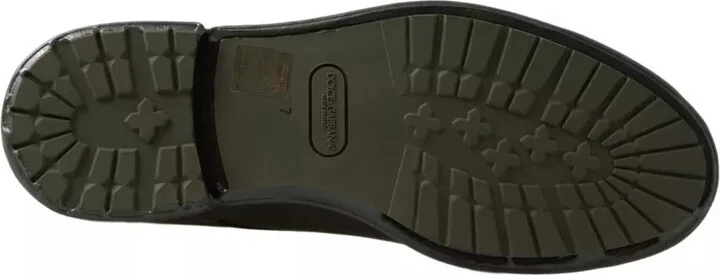 Green Leather Rubber Sole Dress Men's Shoes - Image 3