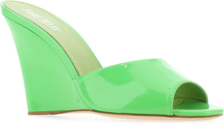 Green Leather Wanda Mules - Image 2