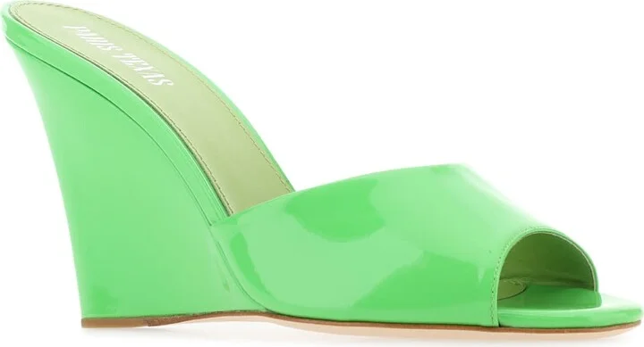 Green Leather Wanda Mules - Image 2