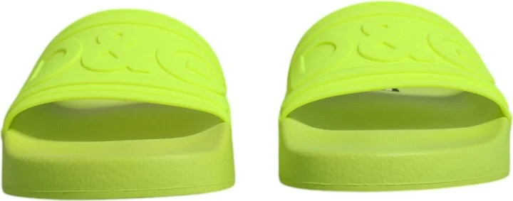 Green Rubber Slides Sandals Beachwear Women's Shoes - Image 2