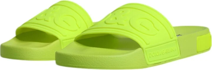 Green Rubber Slides Sandals Beachwear Women's Shoes - Image 4