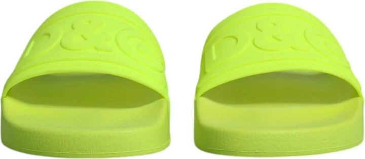 Green Rubber Slides Sandals Beachwear Women's Shoes - Image 2