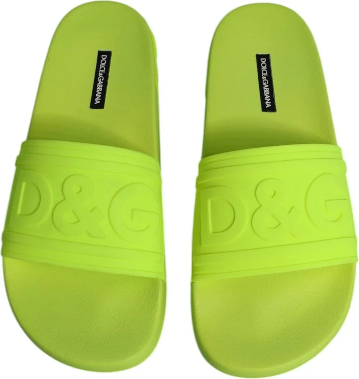 Green Rubber Slides Sandals Beachwear Women's Shoes - Image 3